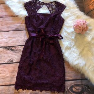 Adrianna Papell Lace Illusion Dress - size 10